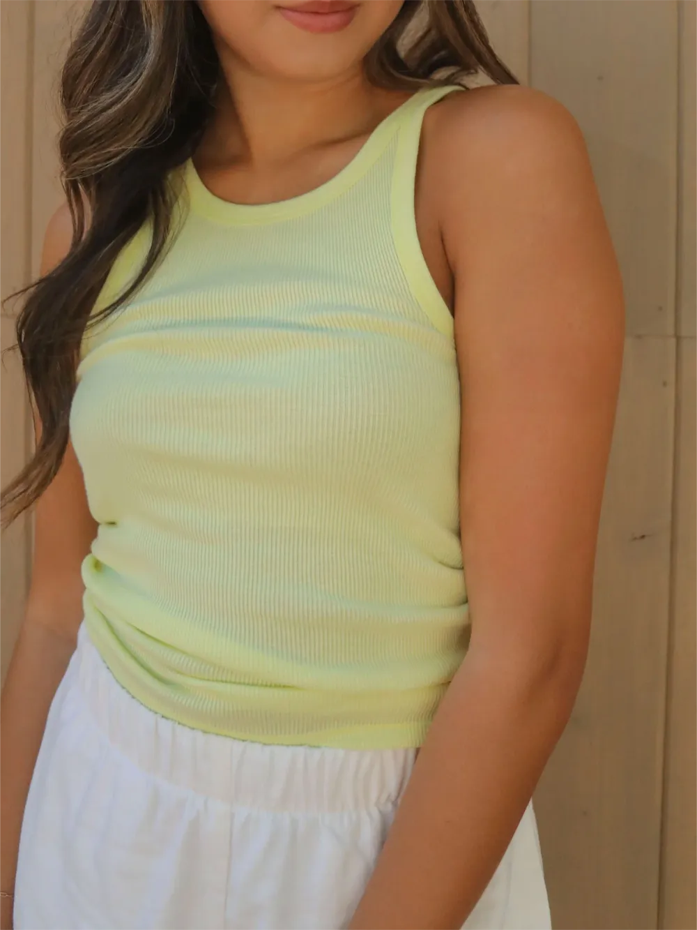 Limeaide Sleeveless Ribbed Knit Tank