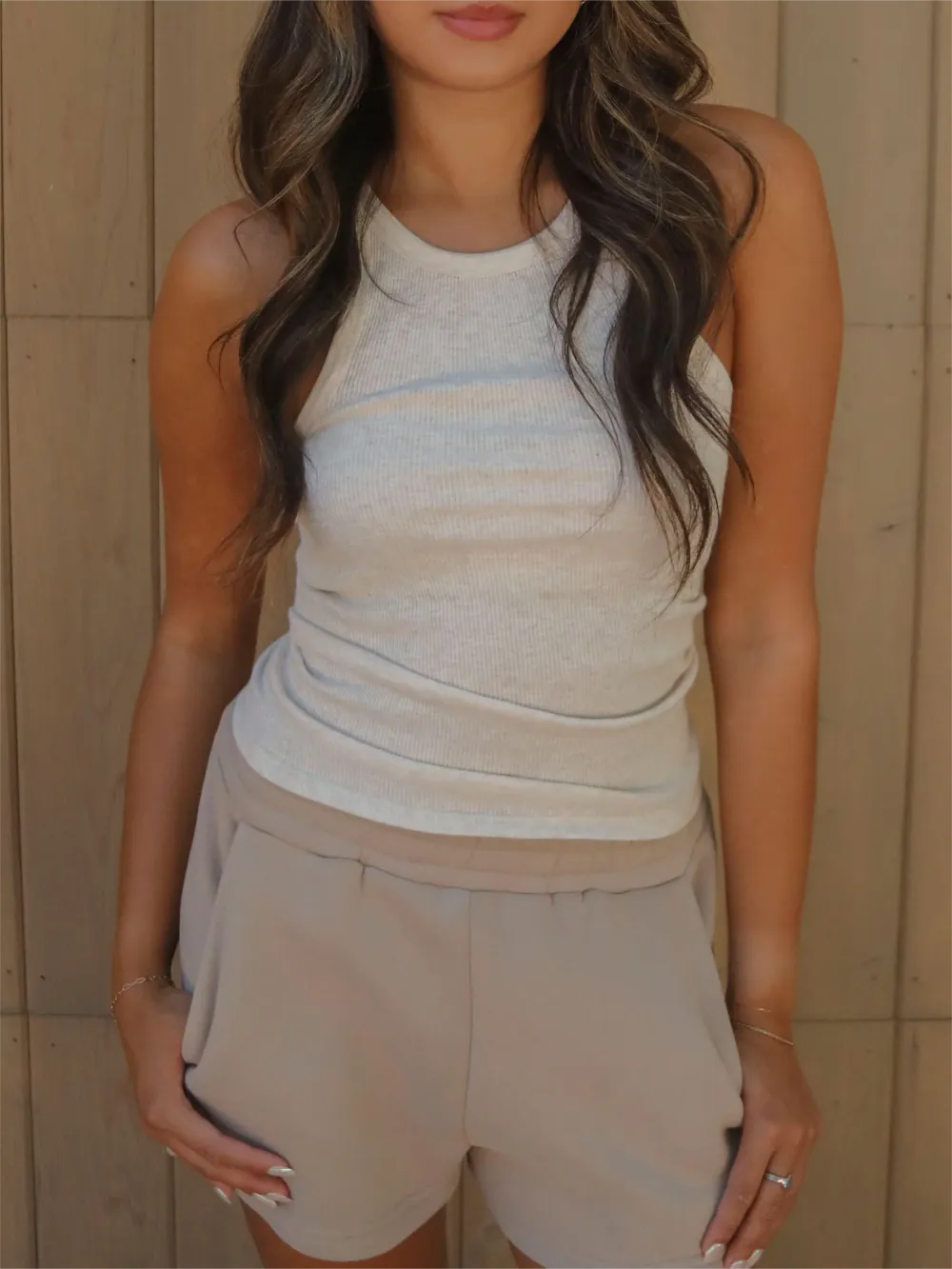 Sleeveless Textured Knit Tank