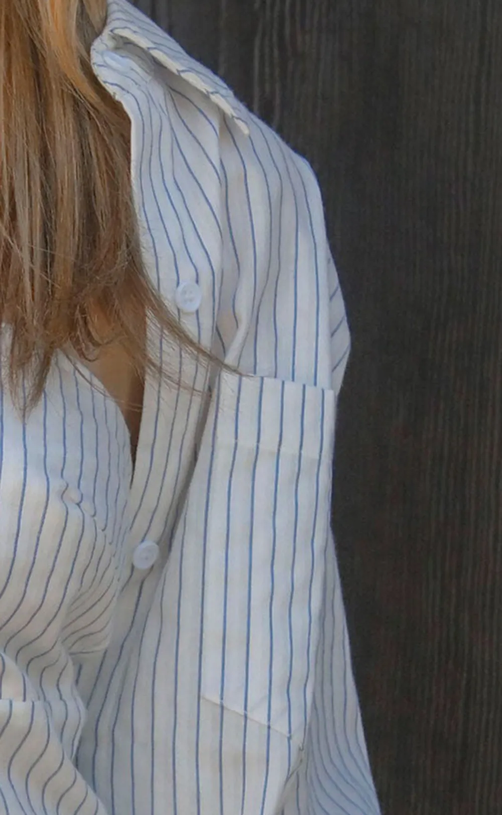 Striped Sheath Dress with Blouse