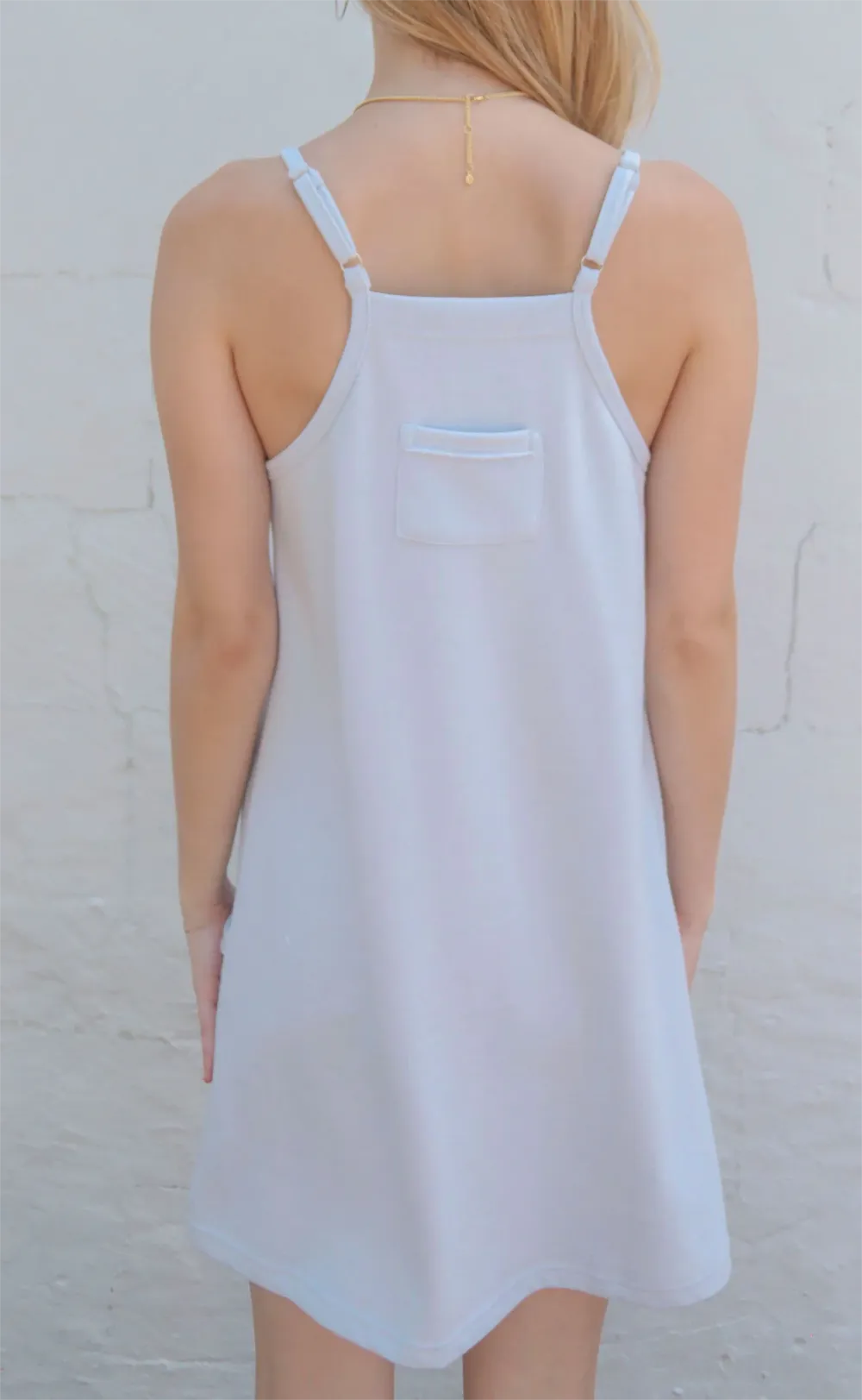 Blue Sleeveless Tank Mini Dress Sets