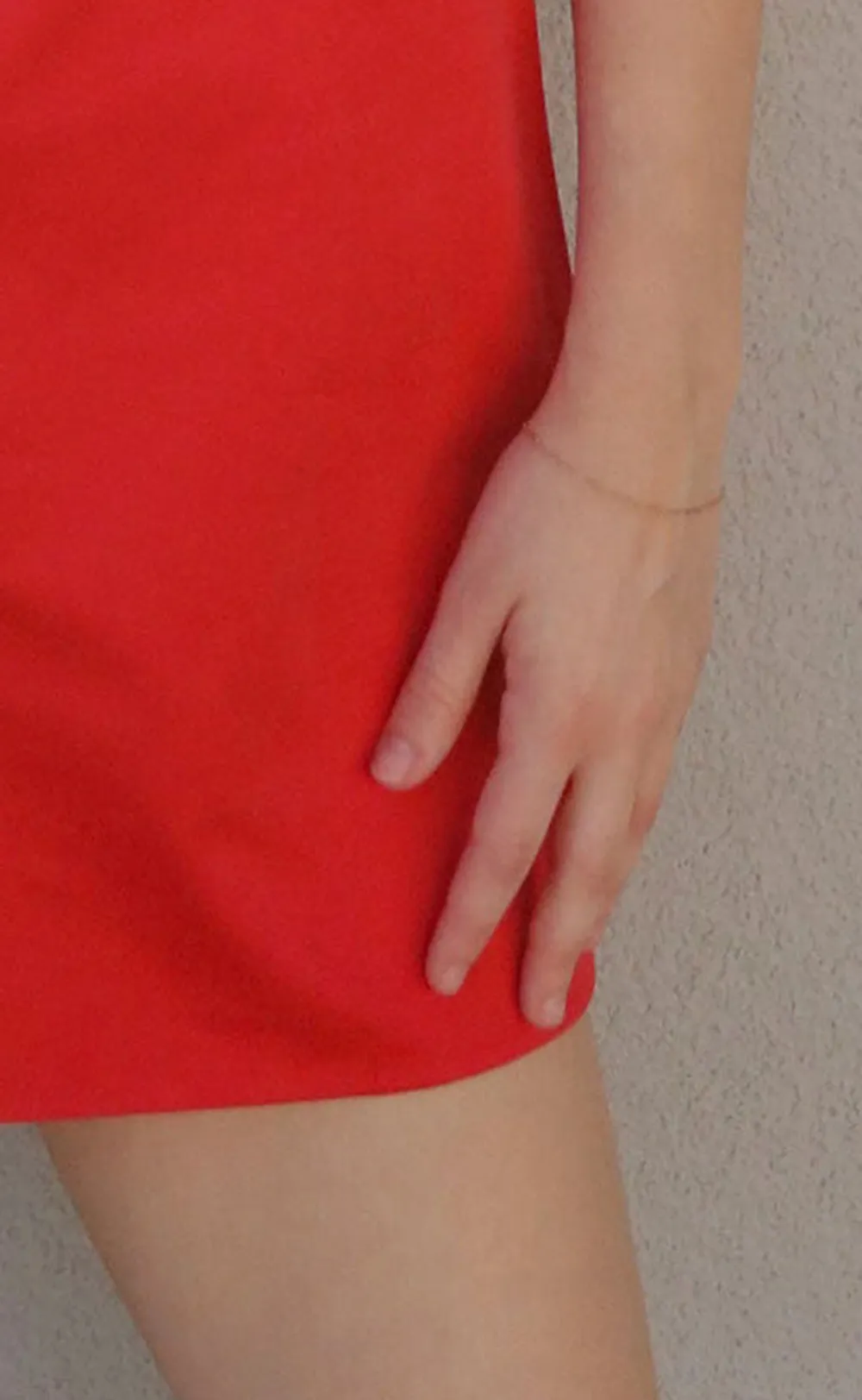 Red Puff Sleeve Square Neck Mini Dress