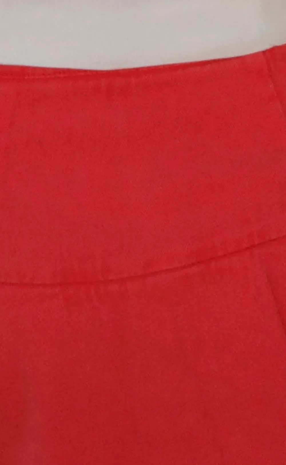 Red Drawstring Mini Skirt